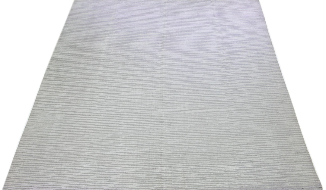 Modern Wool and Silk Rug 10 X 14