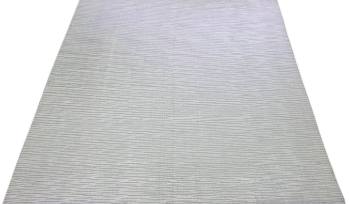 Modern Wool and Silk Rug 10 X 14