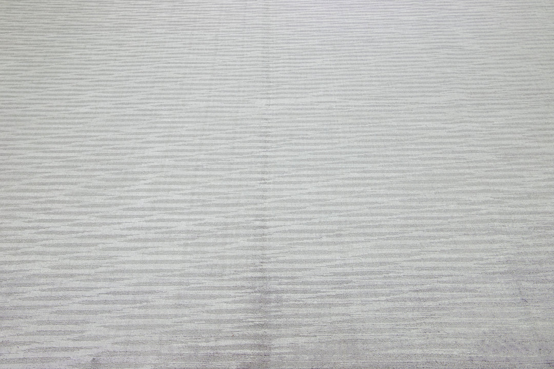 Modern Wool and Silk Rug 10 X 14