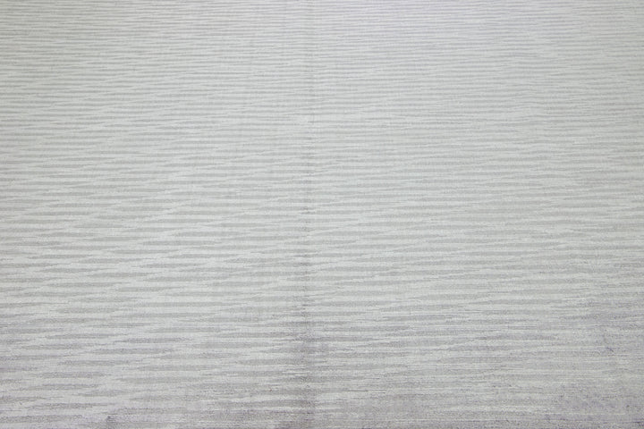 Modern Wool and Silk Rug 10 X 14