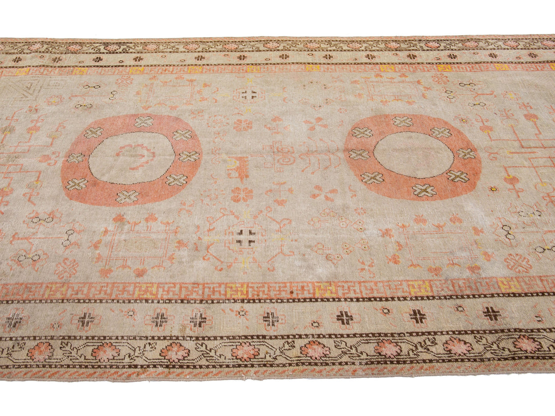 Antique Khotan Wool Rug 6 X 11