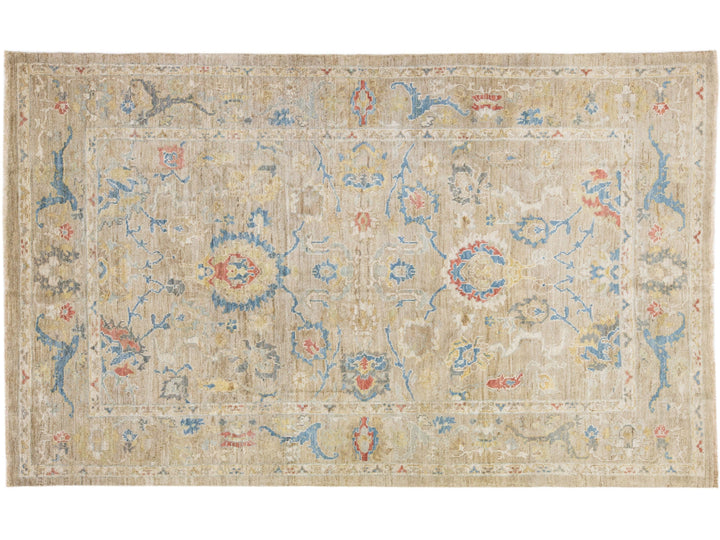 Modern Sultanabad Wool Rug 6 X 10