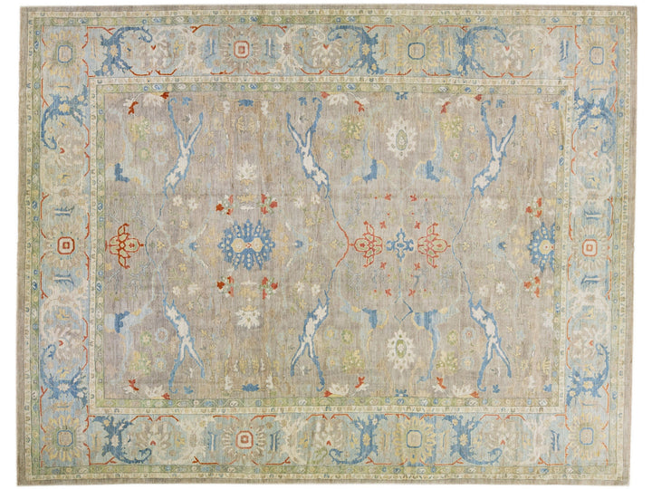 Modern Sultanabad Wool Rug 15 X 19