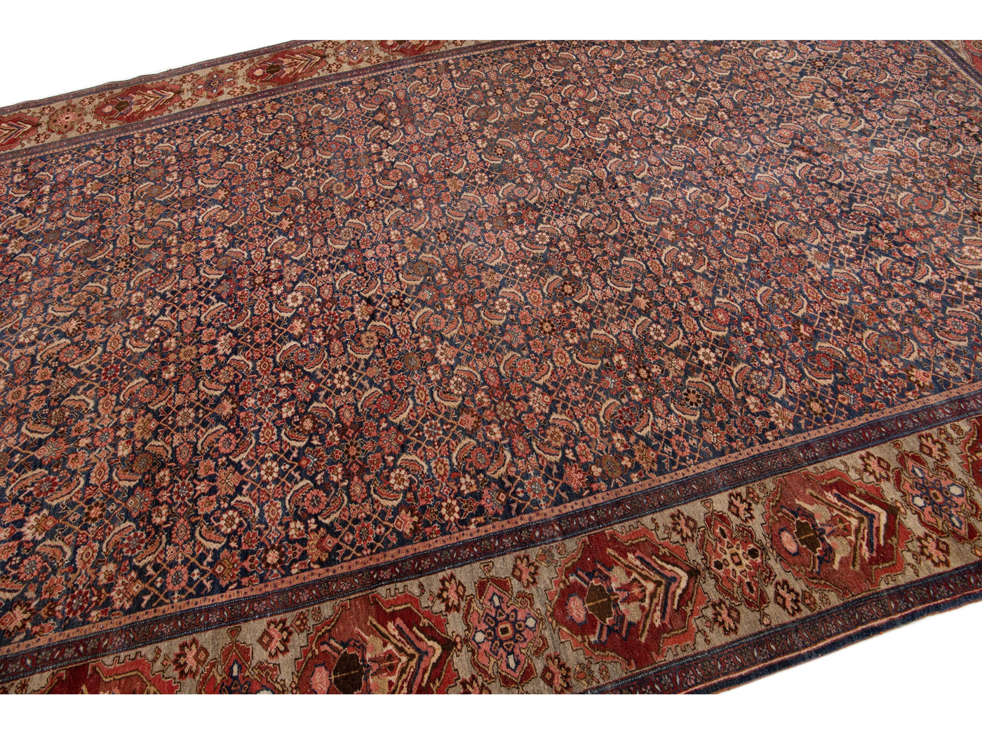 Antique Bidjar Wool Rug 9 X 14