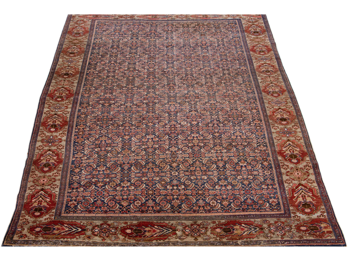 Antique Bidjar Wool Rug 9 X 14