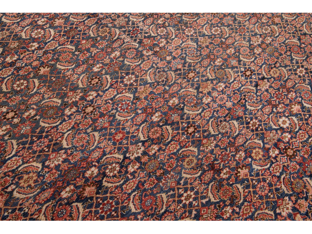 Antique Bidjar Wool Rug 9 X 14