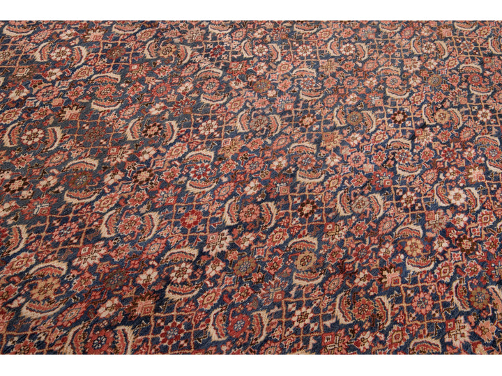 Antique Bidjar Wool Rug 9 X 14