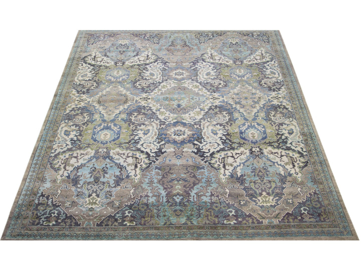 Modern Oushak Wool Rug 10 X 14