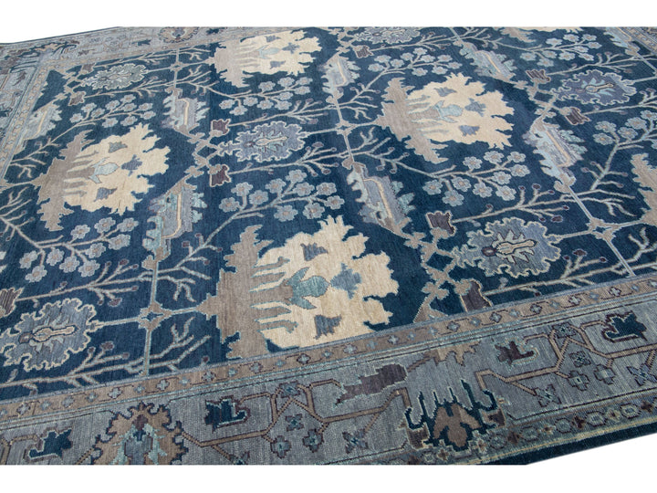 Modern Oushak Wool Rug 10 X 14