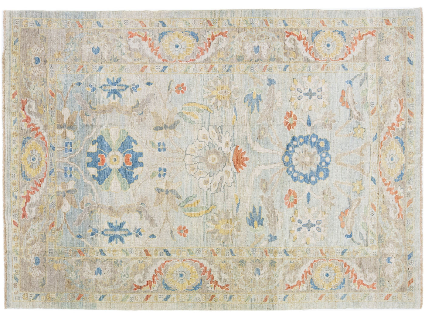 Modern Sultanabad Wool Rug 7 X 10