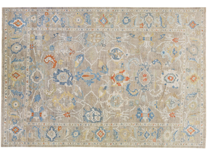 Modern Sultanabad Wool Rug 11 X 15