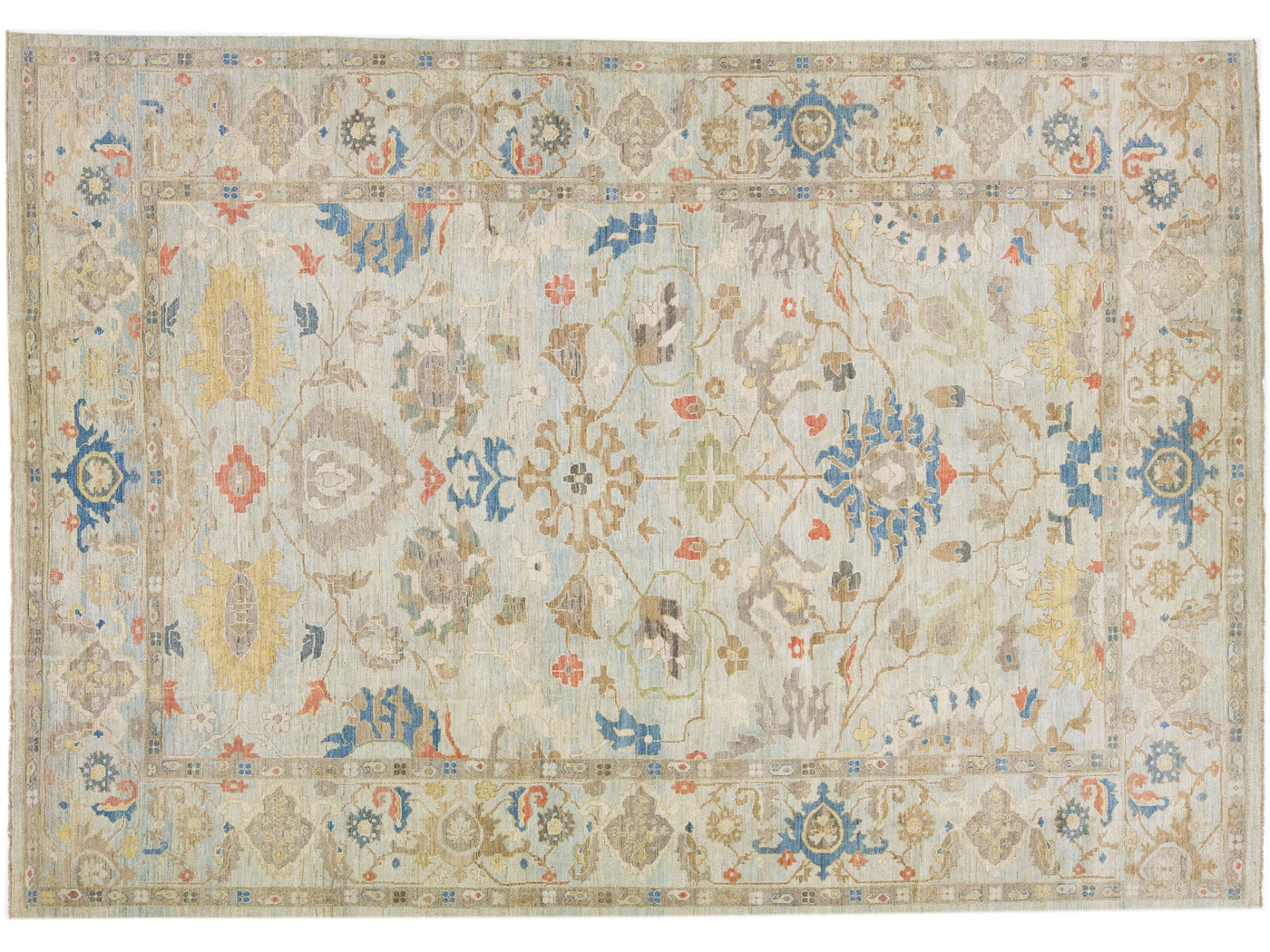 Modern Sultanabad Wool Rug 9 X 12