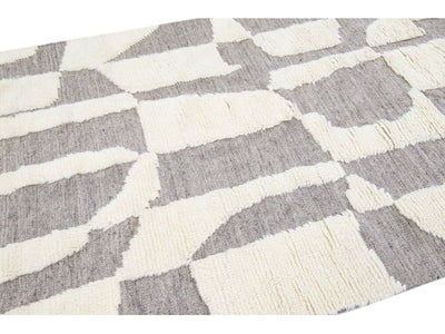 Modern Moroccan Wool Rug 5 X 8