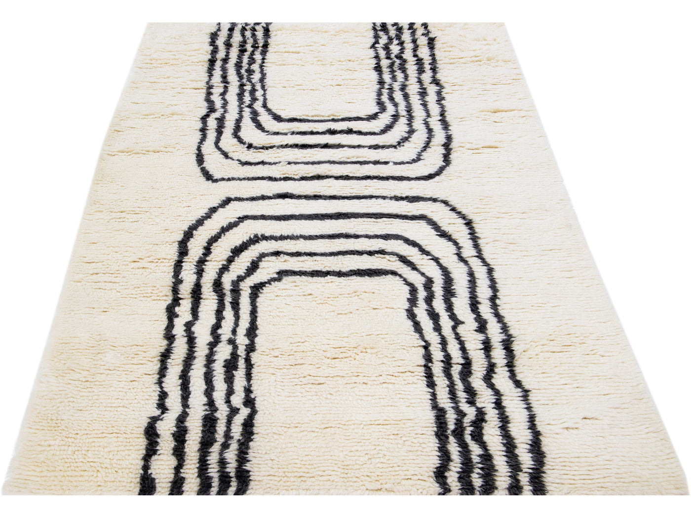 Modern Moroccan Wool Rug 5 X 8