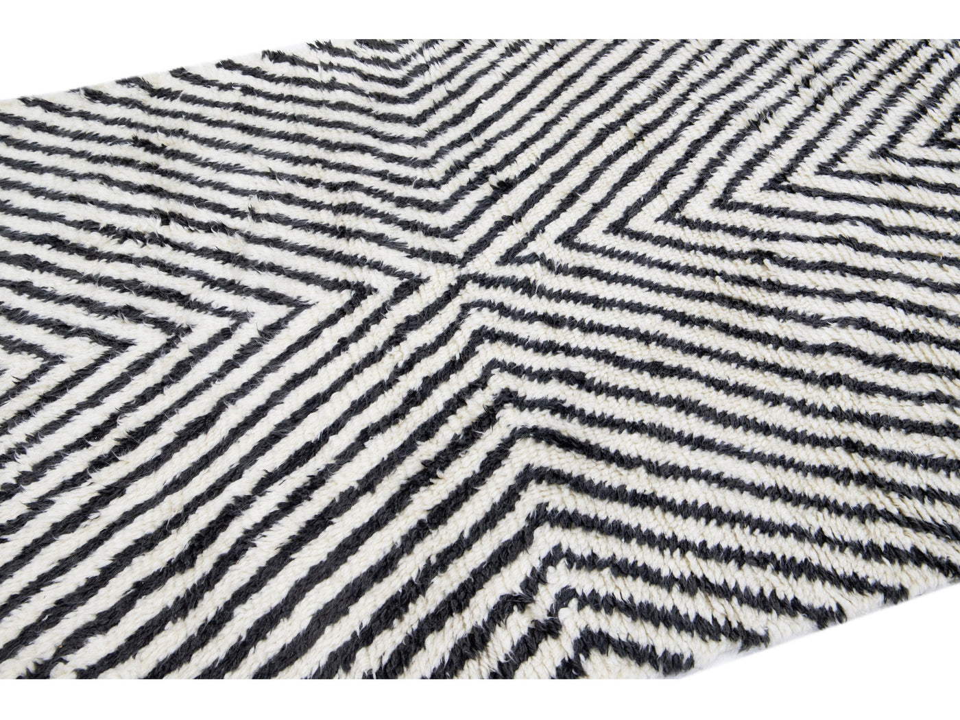 Modern Moroccan Wool Rug 5 X 8