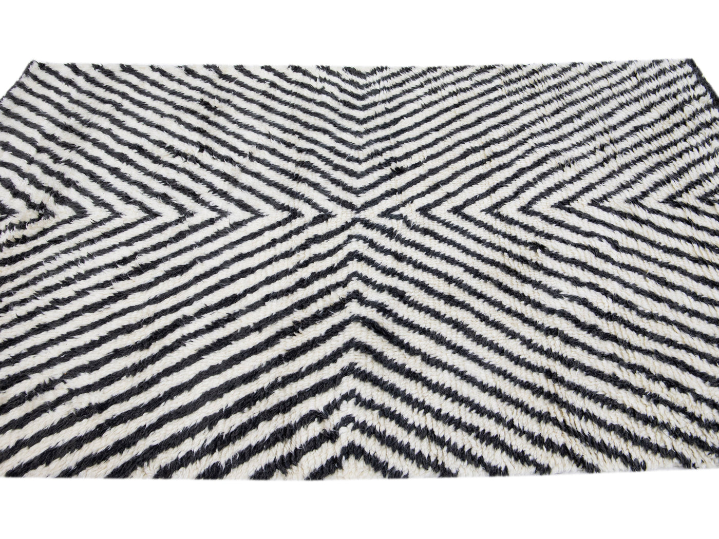 Modern Moroccan Wool Rug 5 X 8