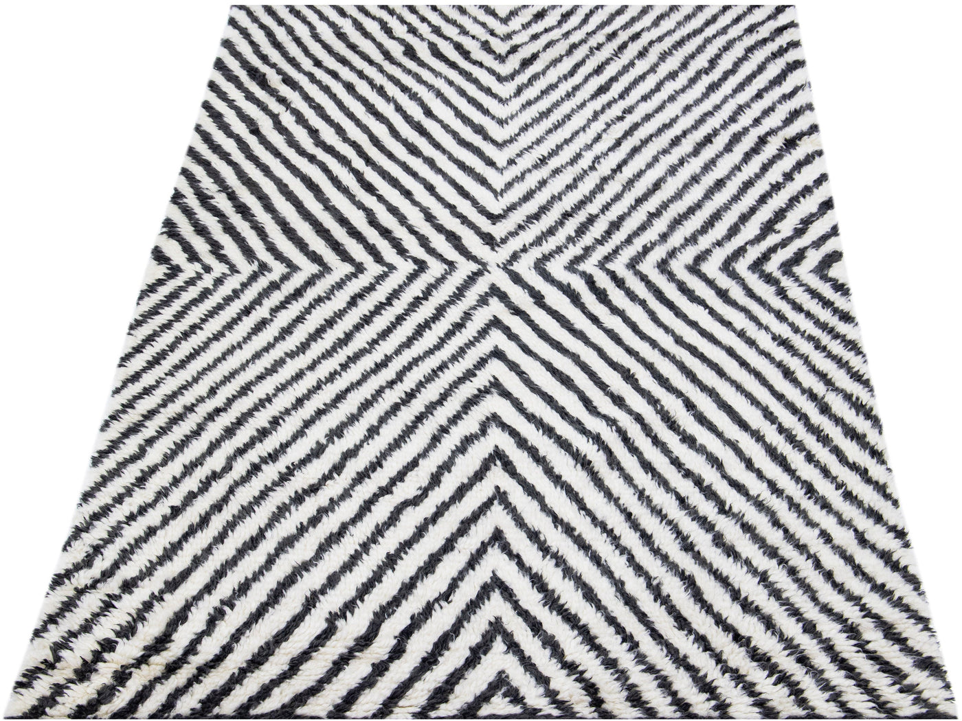 Modern Moroccan Wool Rug 5 X 8