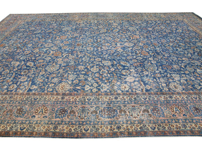 Antique Tabriz Wool Rug 12 X 18