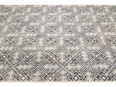 Modern Moroccan Wool Rug 9 X 12
