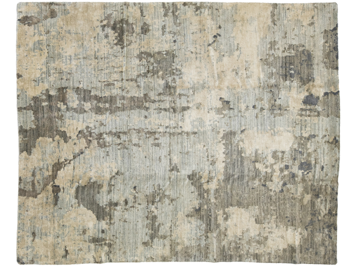 Modern Indian Wool and Silk Rug 8 X 10