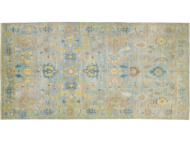 Modern Sultanabad Wool Rug 13 X 25