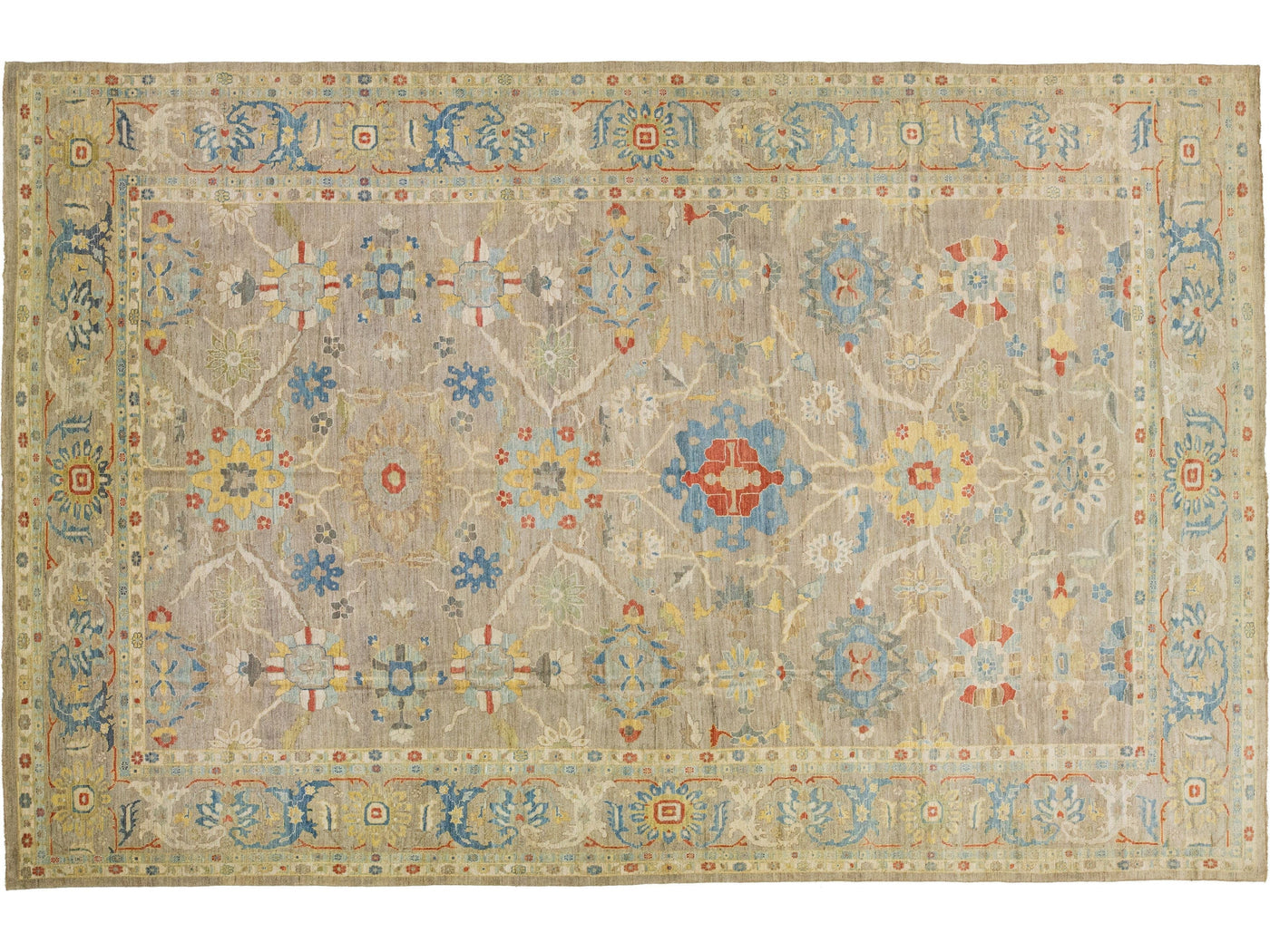 Modern Sultanabad Wool Rug 15 X 22