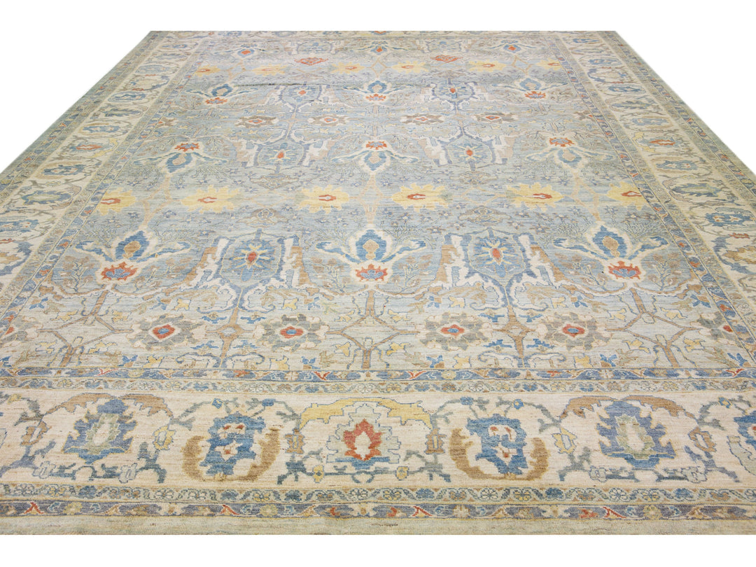 Modern Sultanabad Wool Rug 14 X 19