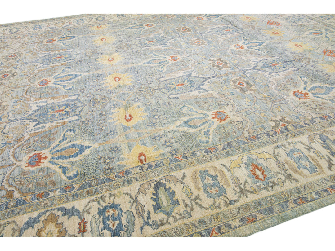 Modern Sultanabad Wool Rug 14 X 19