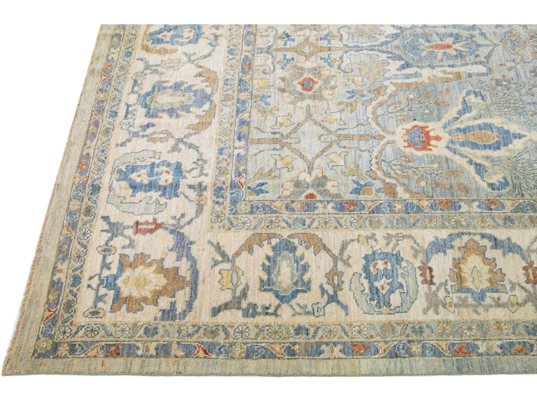 Modern Sultanabad Wool Rug 14 X 19
