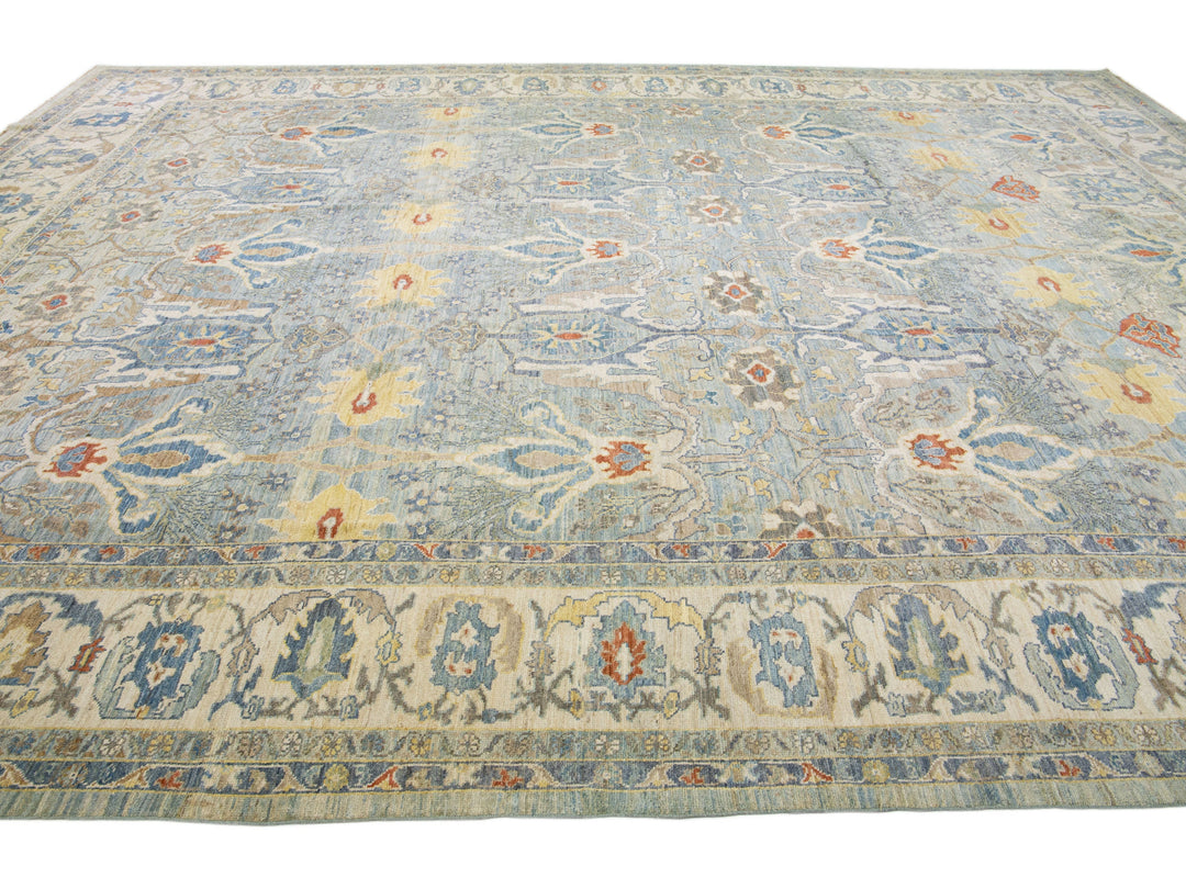 Modern Sultanabad Wool Rug 14 X 19