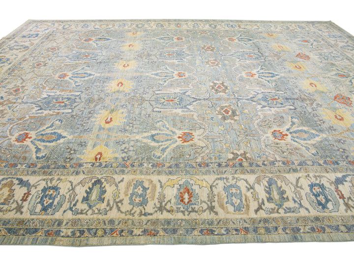 Modern Sultanabad Wool Rug 14 X 19