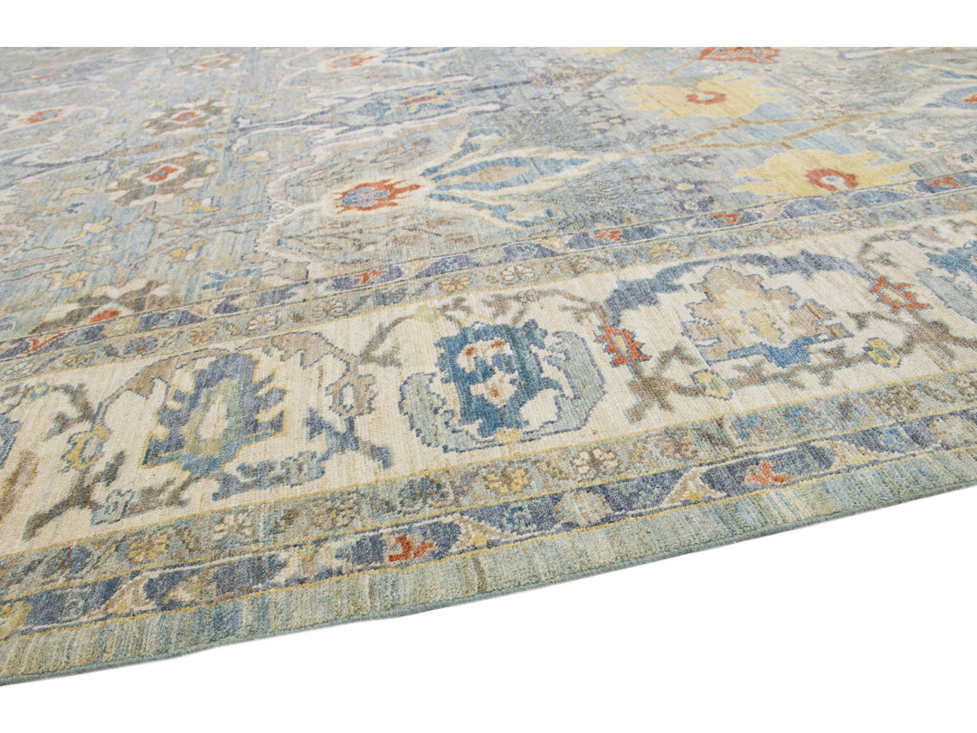 Modern Sultanabad Wool Rug 14 X 19