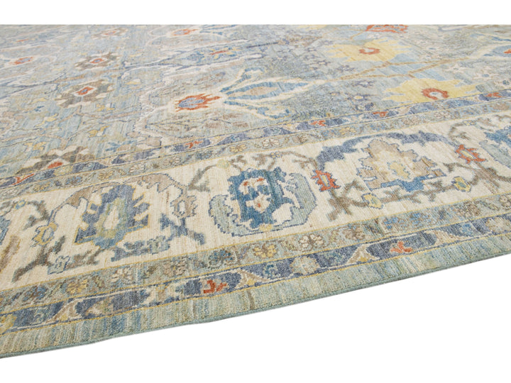 Modern Sultanabad Wool Rug 14 X 19