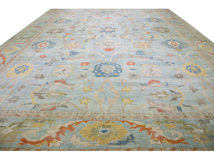 Modern Sultanabad Wool Rug 18 X 23