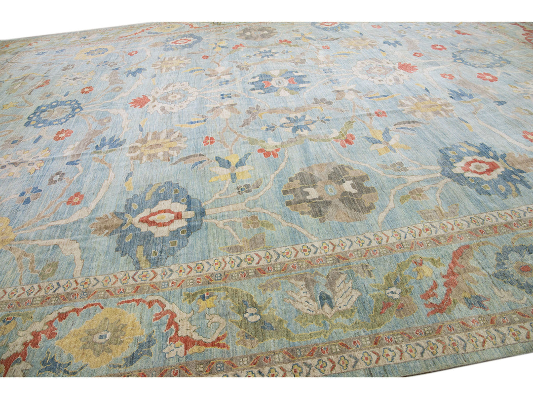 Modern Sultanabad Wool Rug 18 X 23
