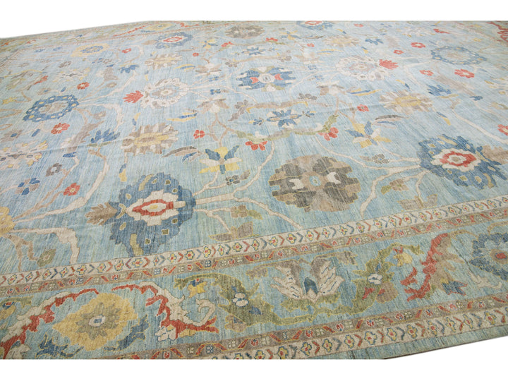 Modern Sultanabad Wool Rug 18 X 23