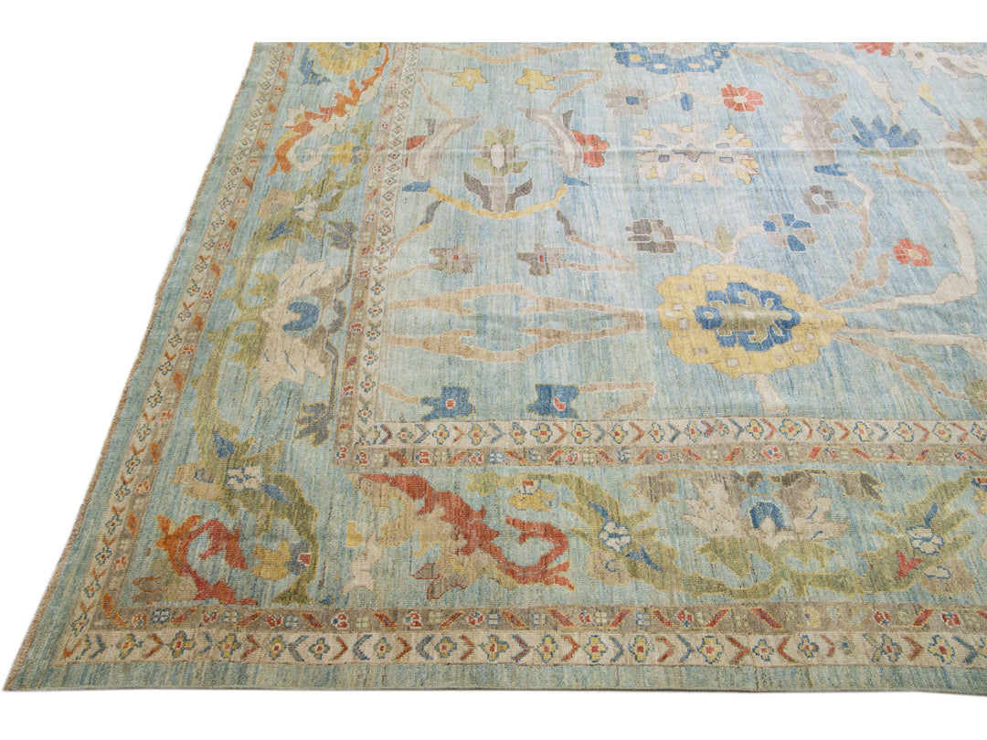 Modern Sultanabad Wool Rug 18 X 23