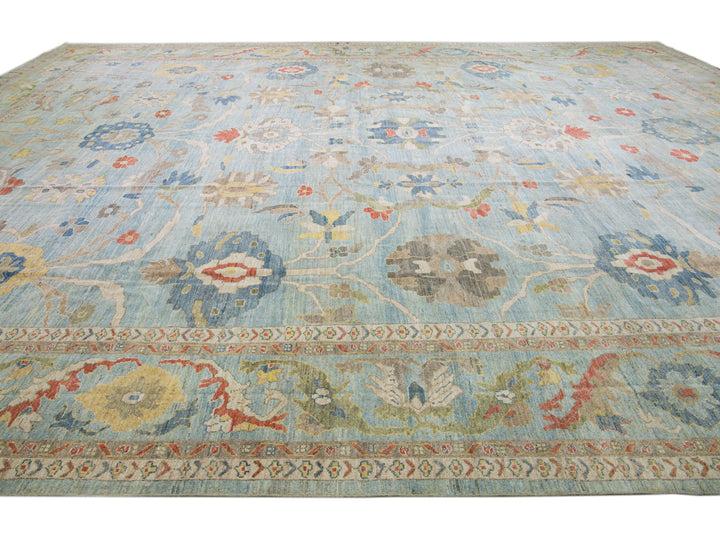 Modern Sultanabad Wool Rug 18 X 23