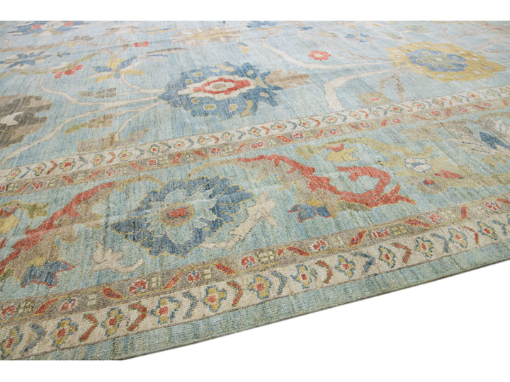 Modern Sultanabad Wool Rug 18 X 23