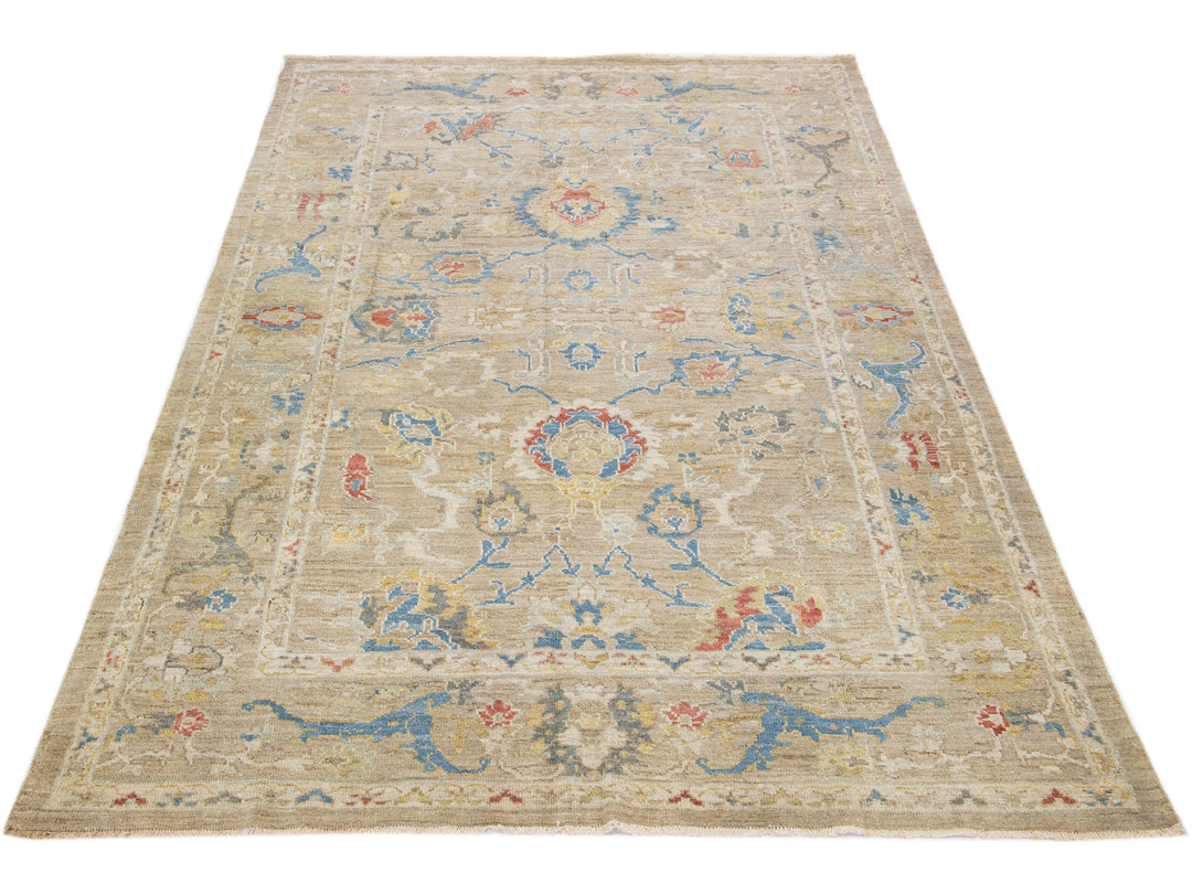 Modern Sultanabad Wool Rug 6 X 10