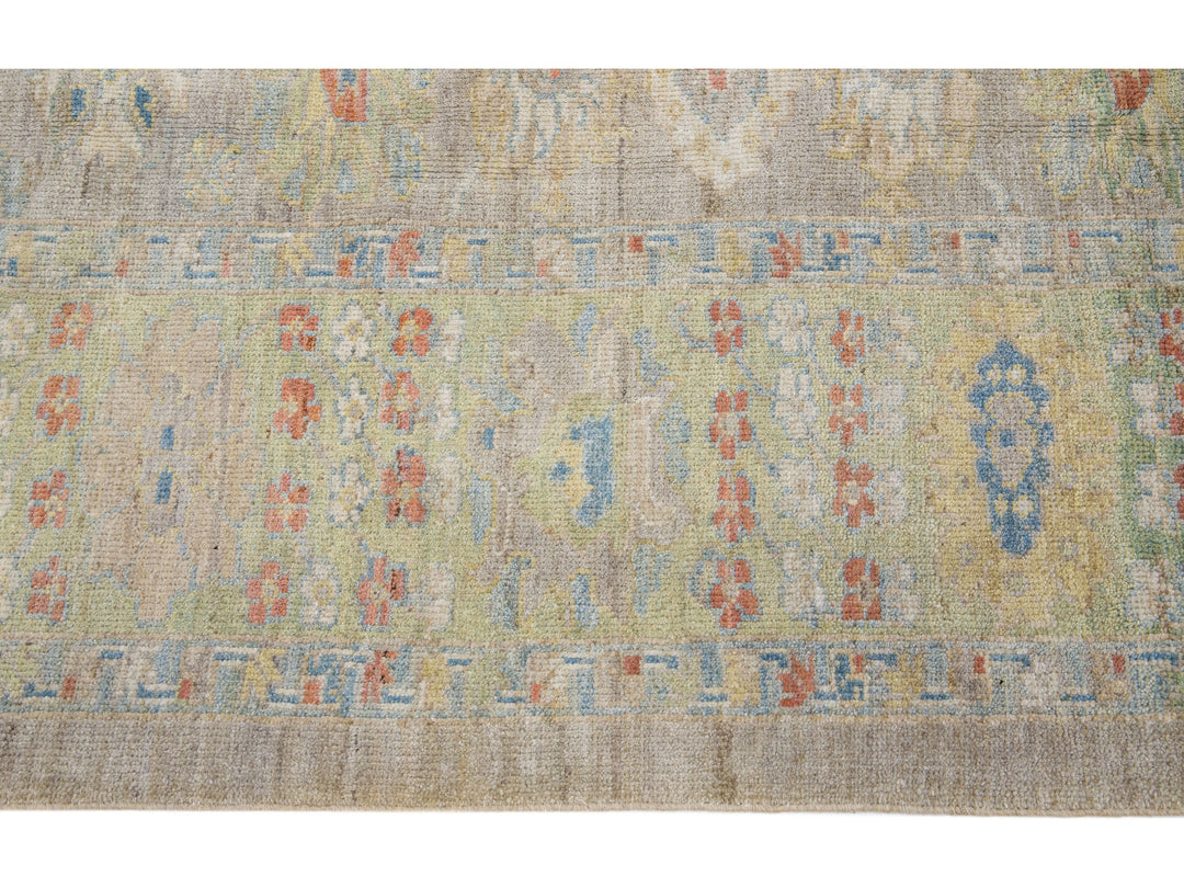 Modern Sultanabad Wool Rug 7 X 9