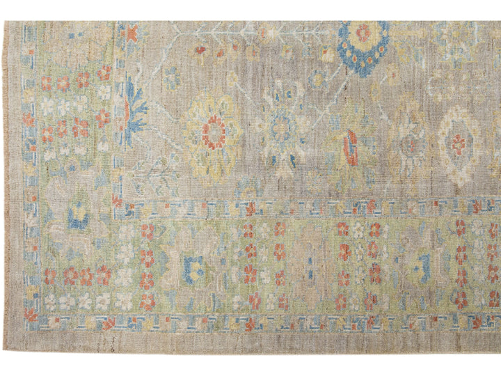 Modern Sultanabad Wool Rug 7 X 9
