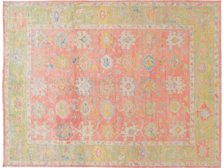 Modern Oushak Wool Runner 11 X 14