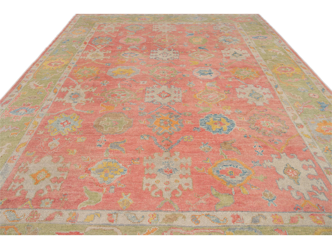Modern Oushak Wool Runner 11 X 14