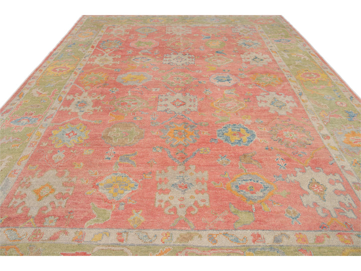 Modern Oushak Wool Runner 11 X 14