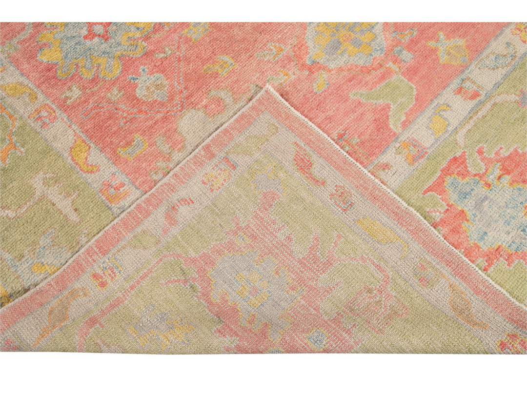 Modern Oushak Wool Runner 11 X 14