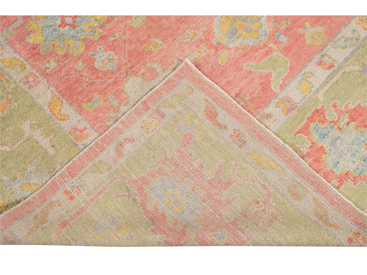 Modern Oushak Wool Runner 11 X 14