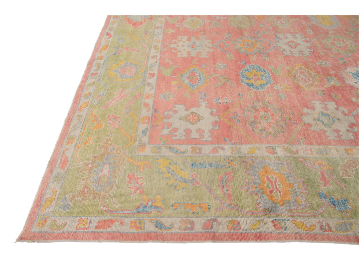Modern Oushak Wool Runner 11 X 14