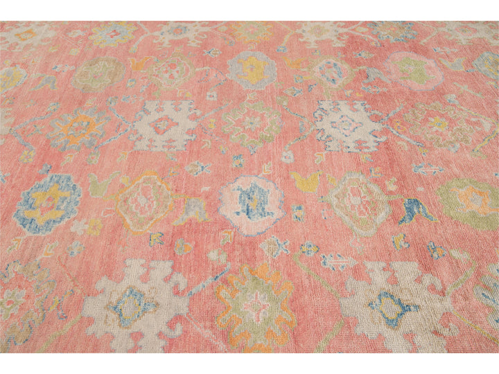 Modern Oushak Wool Rug 11 X 14