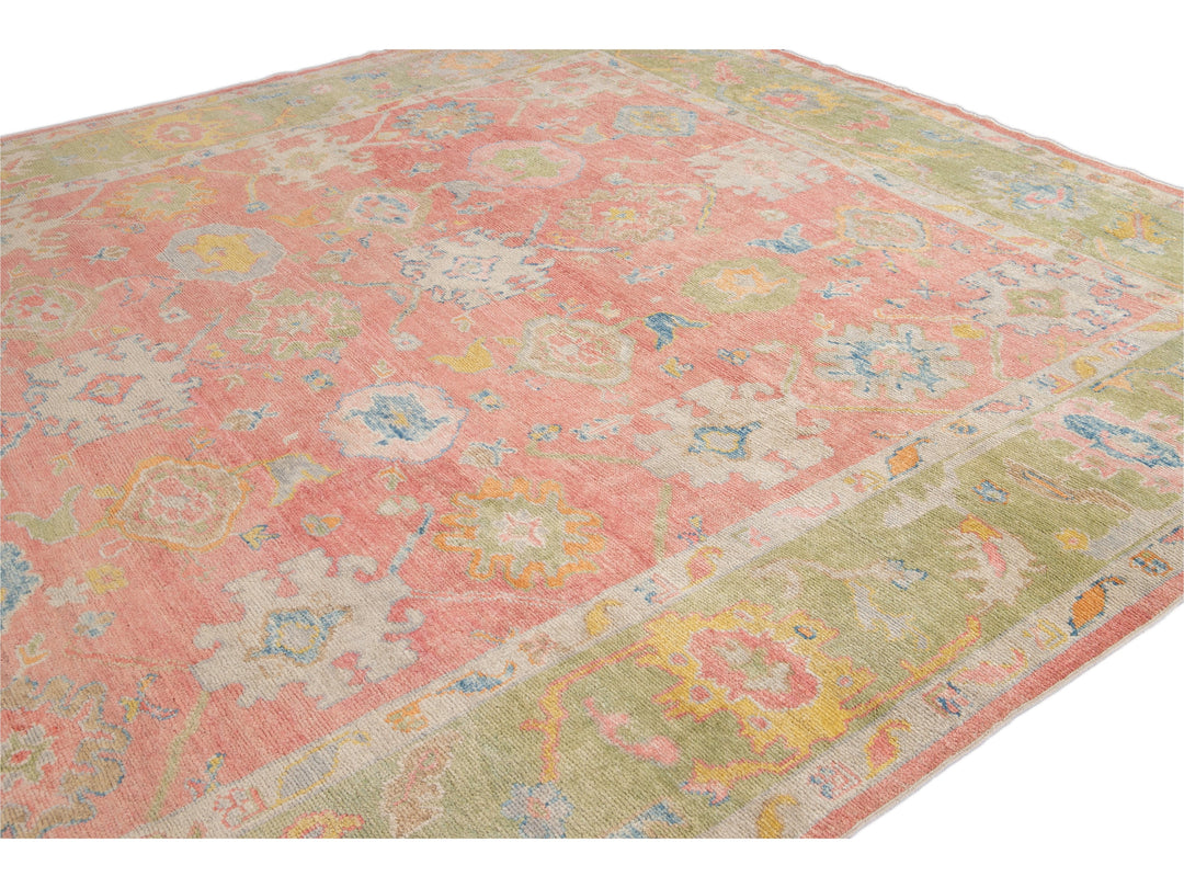 Modern Oushak Wool Rug 11 X 14